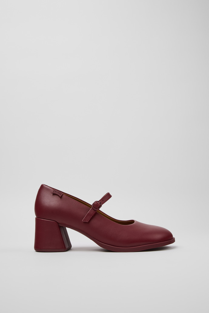Kora Burgunderrote Lederballerinas für Damen.