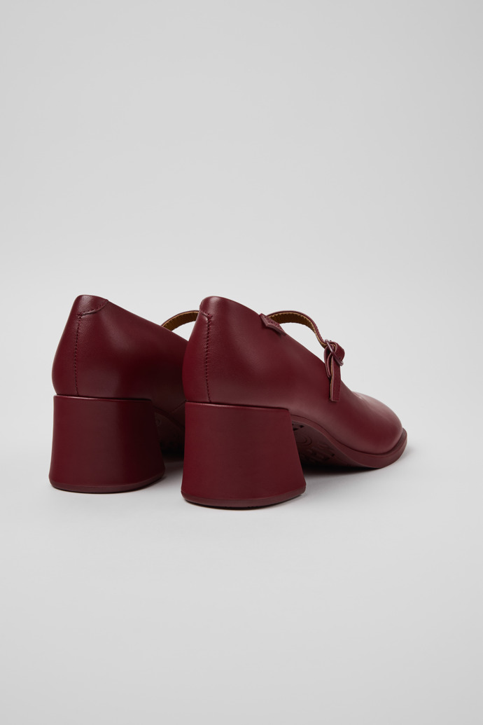 Kora Burgunderrote Lederballerinas für Damen.