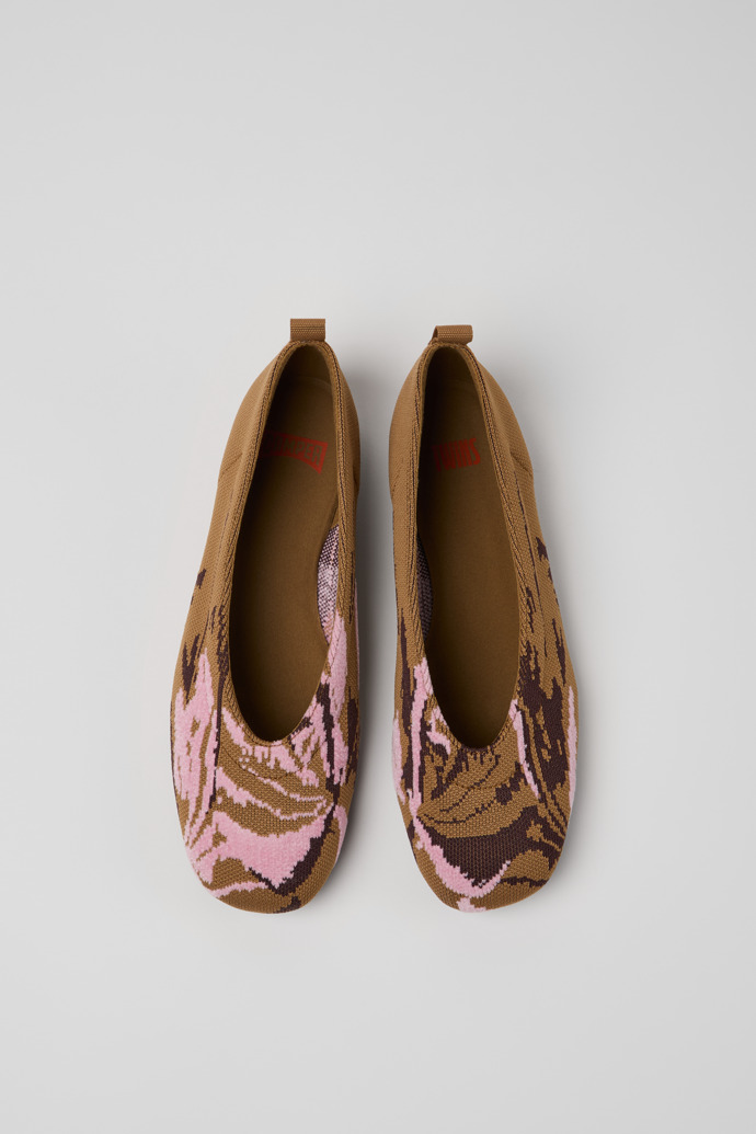 Overhead view of Twins Multicolor Recycled PET Ballerinas for Women.