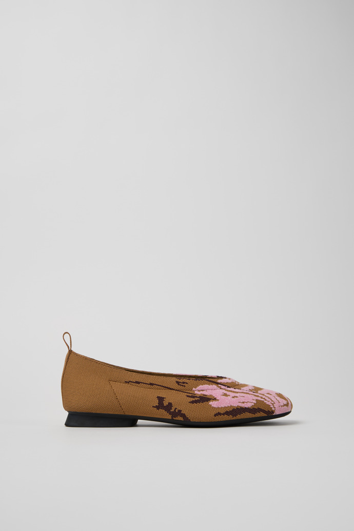 Side view of Twins Multicolor Recycled PET Ballerinas for Women.