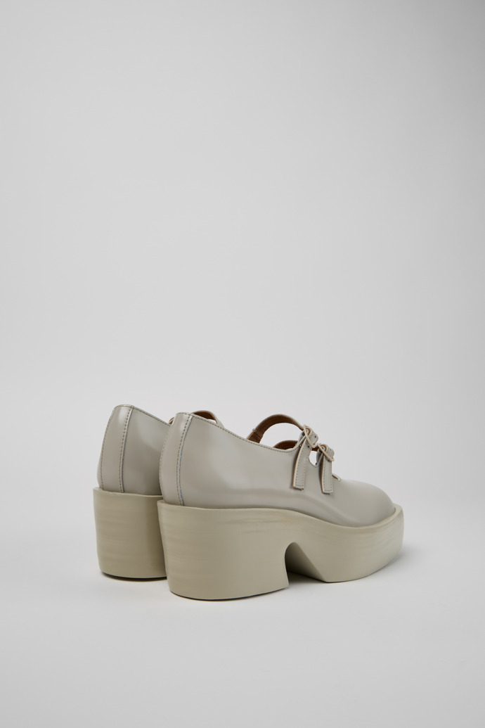 Back view of Billie Gray Leather Moccasins for Women.