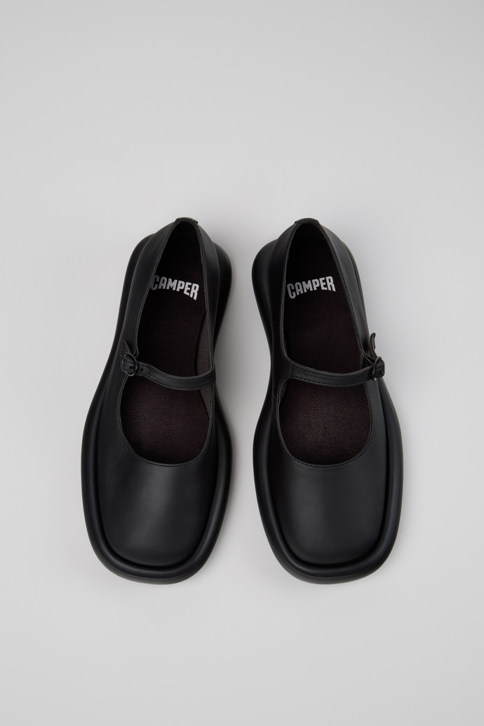 Onda Ballerines en cuir noir pour femme.