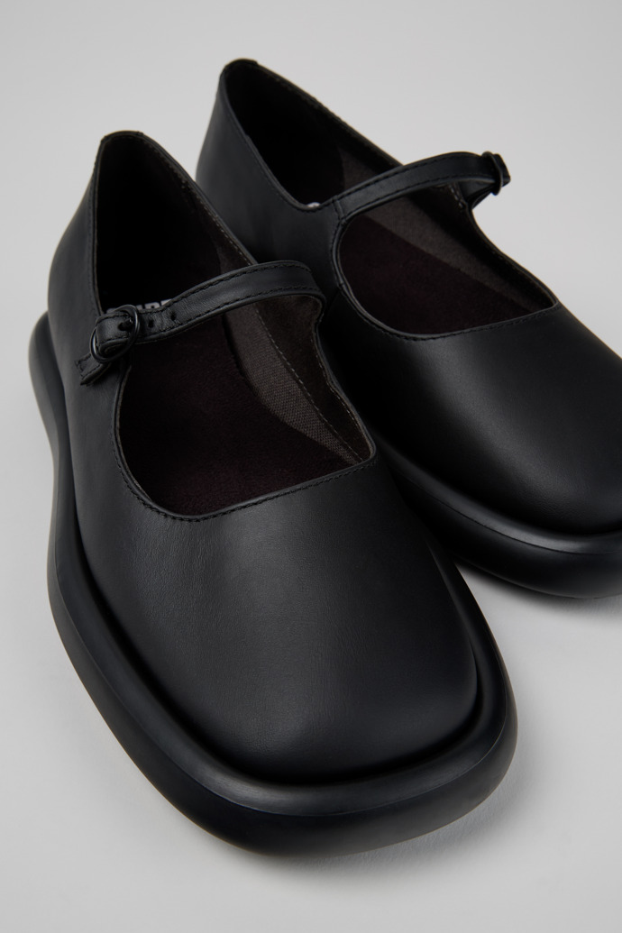 Onda Ballerines en cuir noir pour femme.