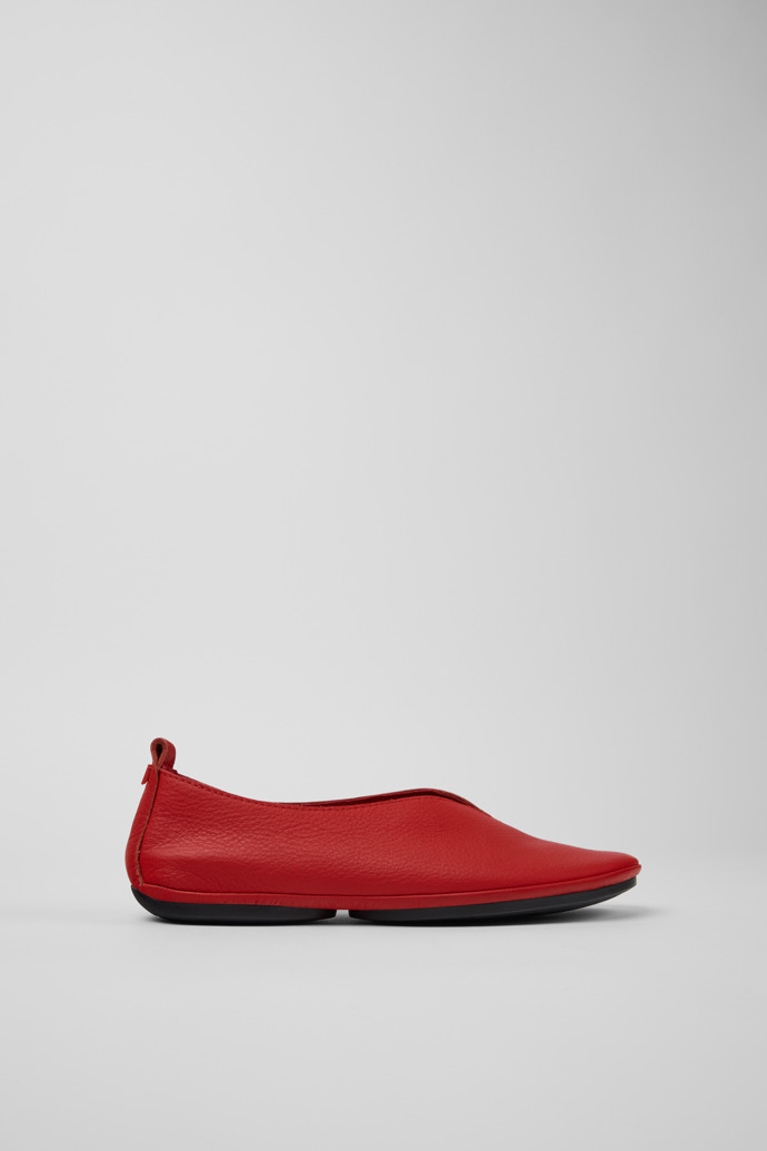 Right Nina Bailarinas rojas de piel para mujer.