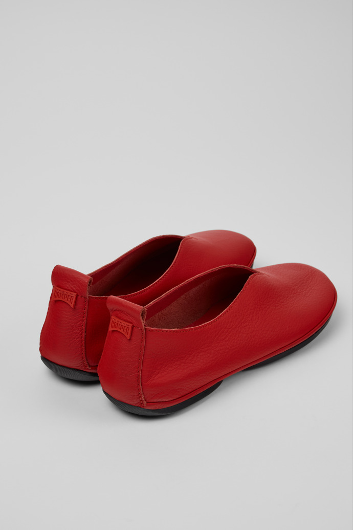 Right Nina Bailarinas rojas de piel para mujer.