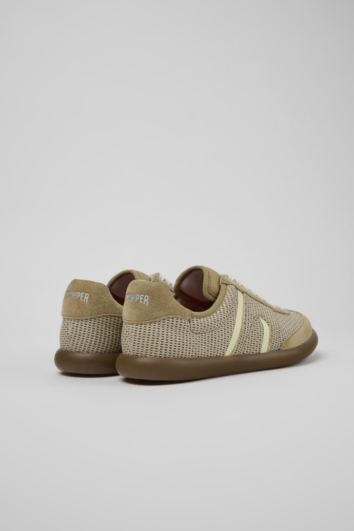 Back view of Pelotas Soller Brown Tencel Lyocell and Recycled Textile Sneakers for Women.