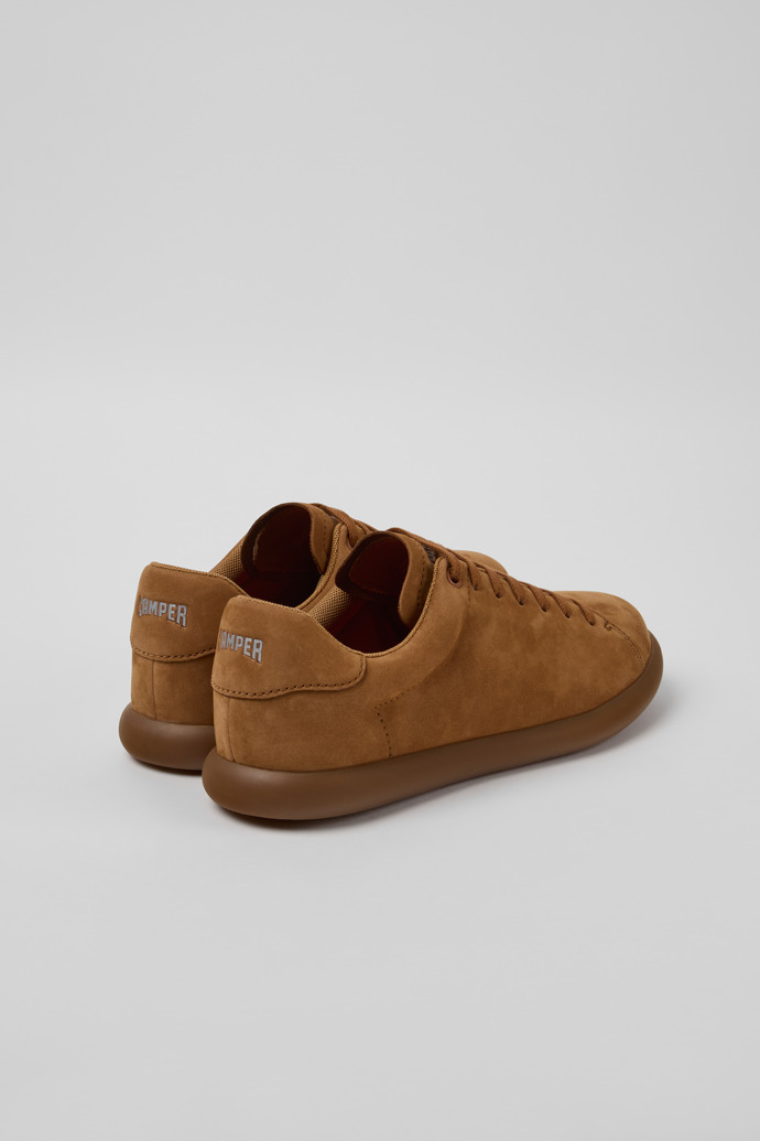 Back view of Pelotas Soller Brown Nubuck Sneakers for Women.