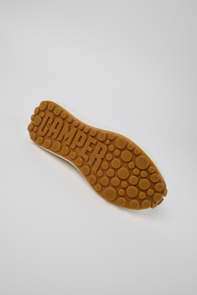 The soles of Pelotas Athens White Leather Moccasins/Ballerinas for Women.