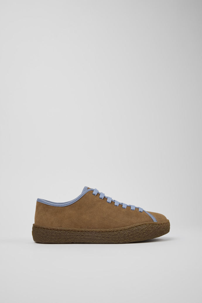 Peu Terreno Zapatos marrones de ante y piel para mujer.