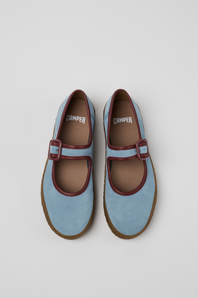Peu Terreno Ballerine in camoscio e pelle blu da Donna.