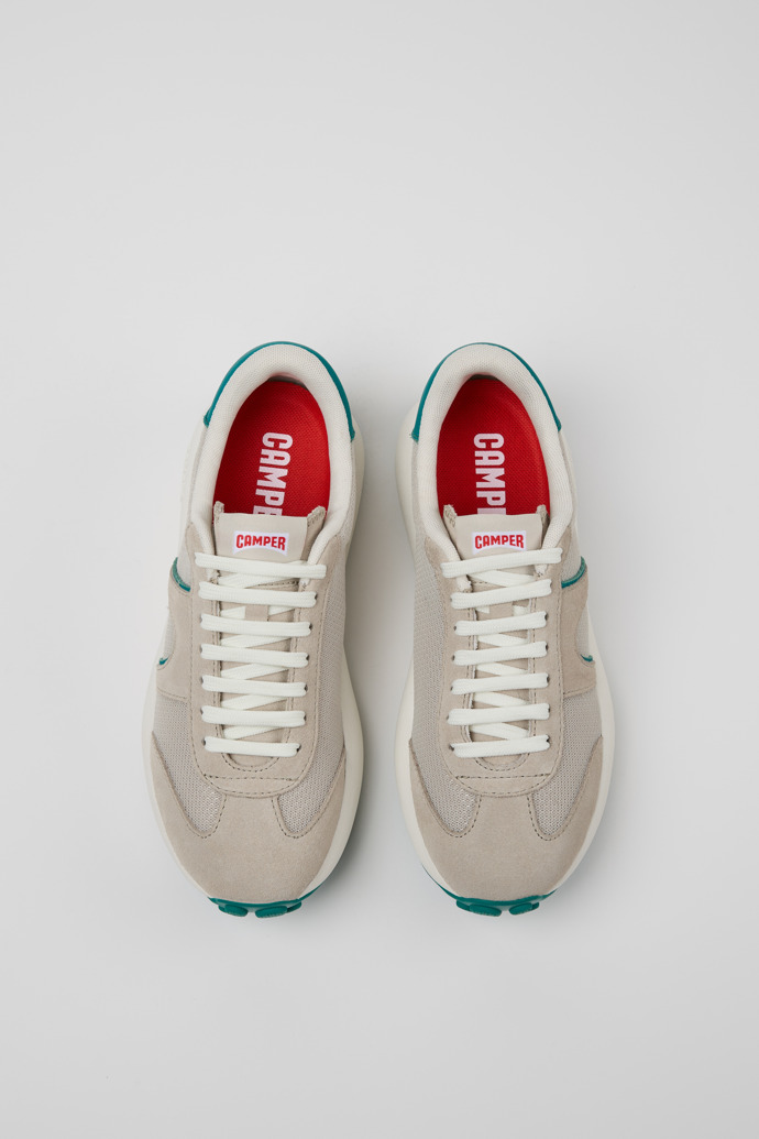 Overhead view of Pelotas Athens Multicolor Recycled PET and Nubuck Sneakers for Women.