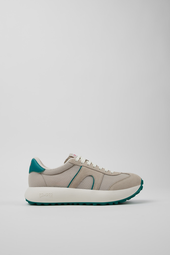 Side view of Pelotas Athens Multicolor Recycled PET and Nubuck Sneakers for Women.