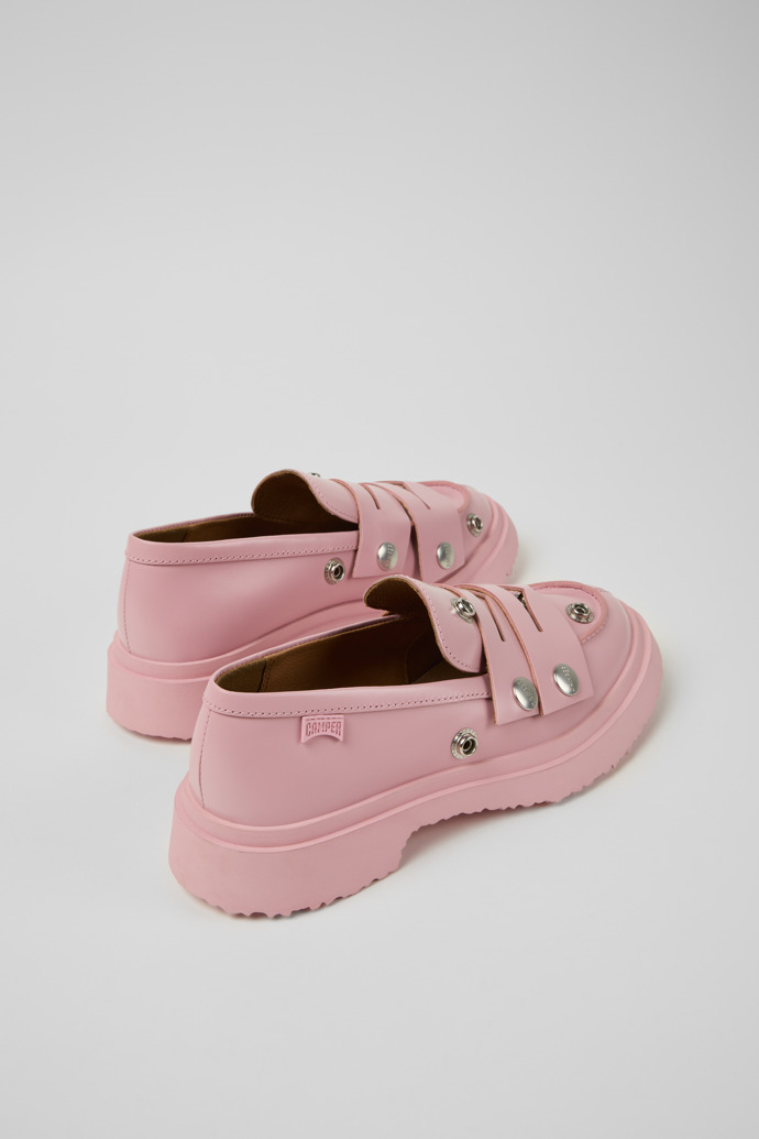 Twins Mocasines rosas de piel para mujer.