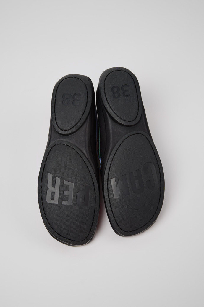 The soles of Twins Multicolor Leather Ballerinas for Women.