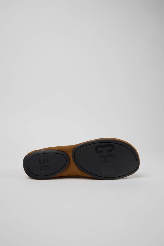 The soles of Twins Multicolor Nubuck and Leather Ballerina for Women.