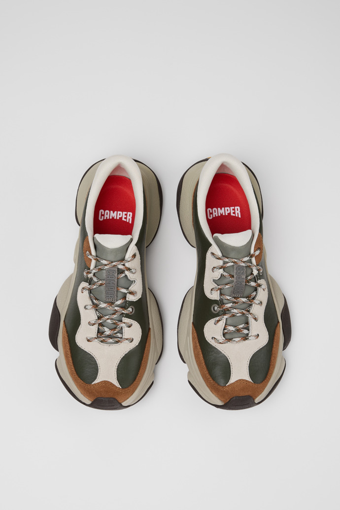 Overhead view of Karst 2 Multicolor Leather and Nubuck Sneakers for Women.