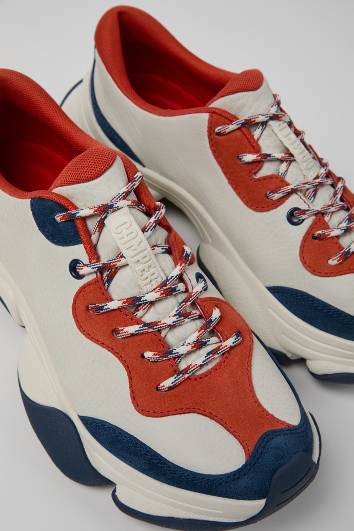 Karst 2 Wielokolorowe skórzane sneakersy damskie.