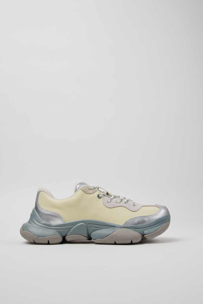 Side view of Twins Multicolor Leather Sneakers for Women.