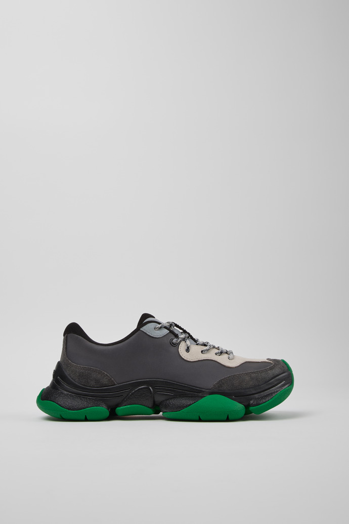 Side view of Twins Multicolor Leather and Nubuck Sneakers for Women.