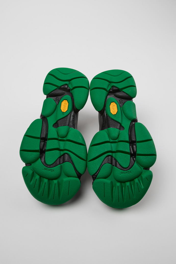 The soles of Twins Multicolor Leather and Nubuck Sneakers for Women.