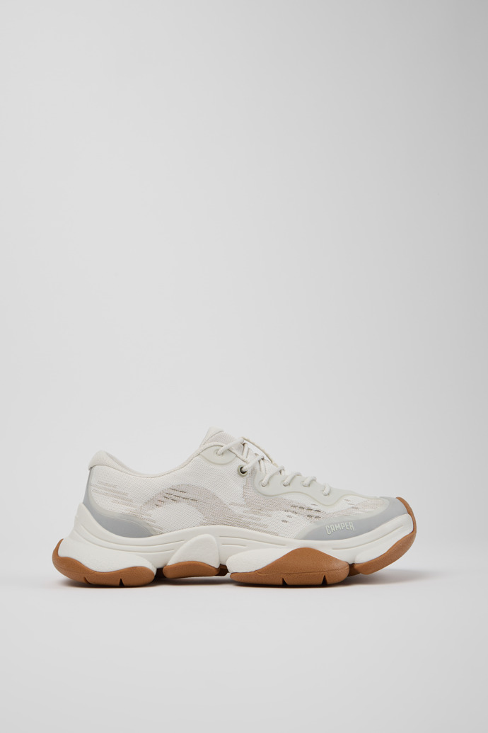 Karst 2 Baskets blanches et beiges sans coutures en matériaux techniques recyclés Pour femme.