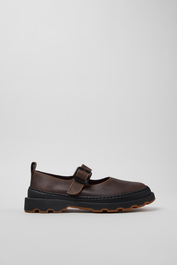 Side view of Brutus+ Beige Nubuck Ballerinas for Women.