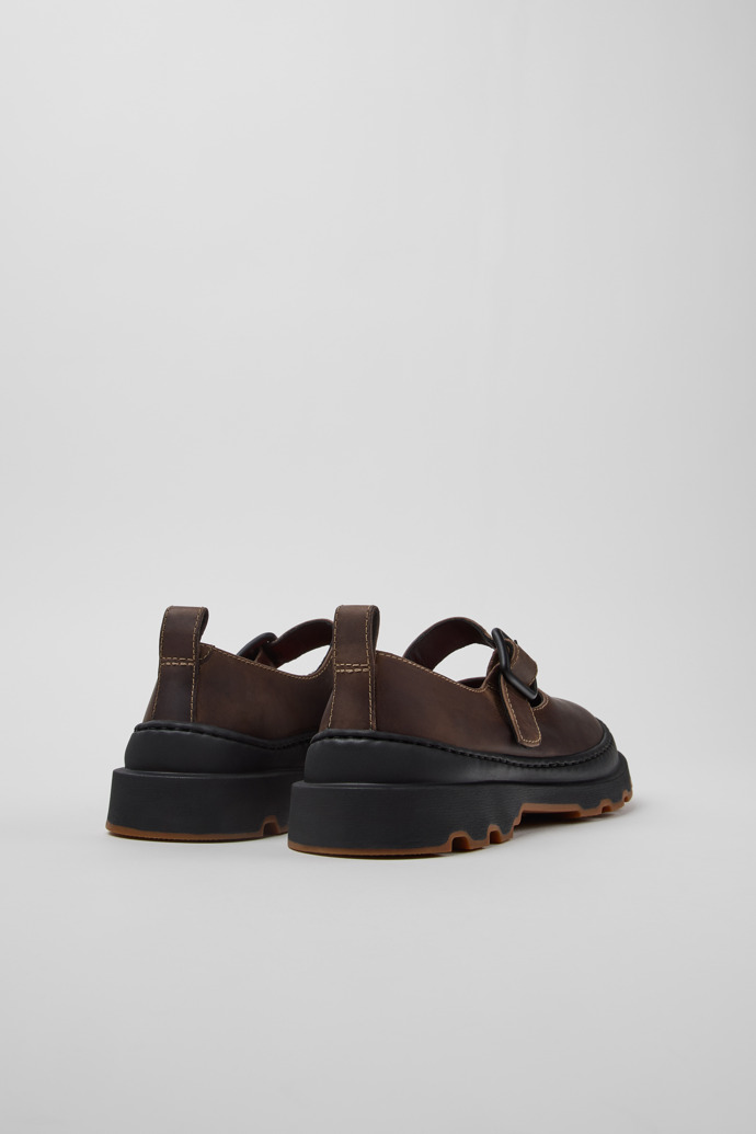 Back view of Brutus+ Beige Nubuck Ballerinas for Women.
