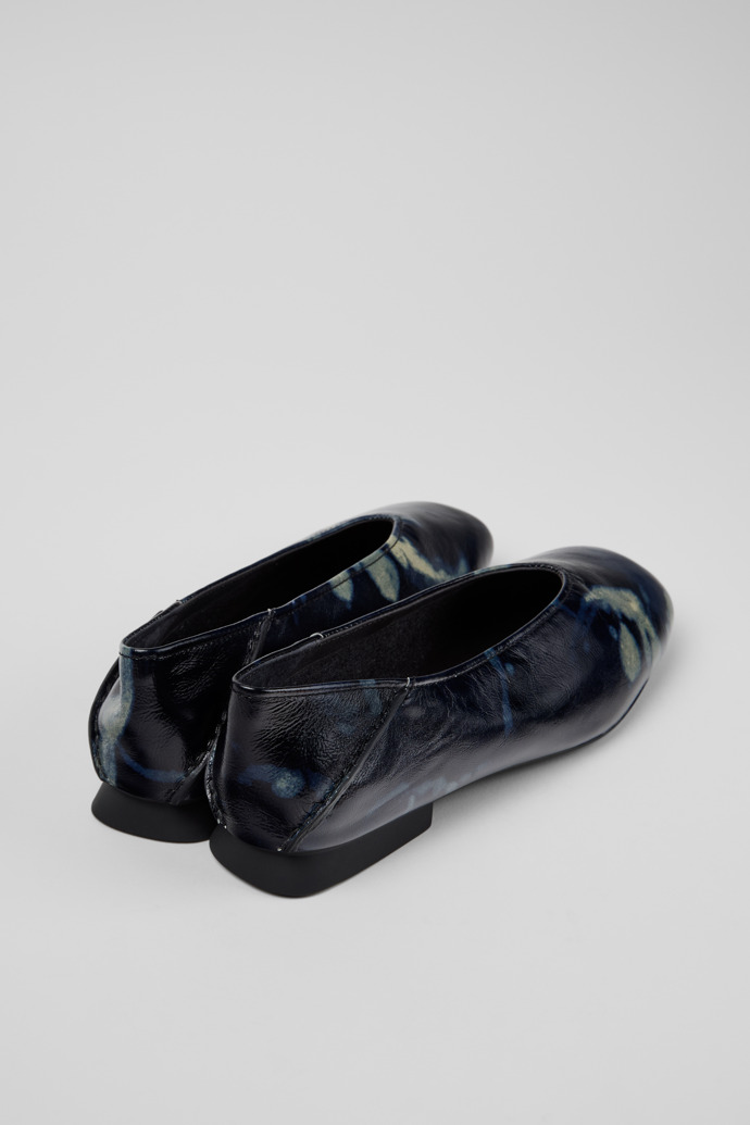 Casi Myra Bailarinas de piel negra y gris para mujer.