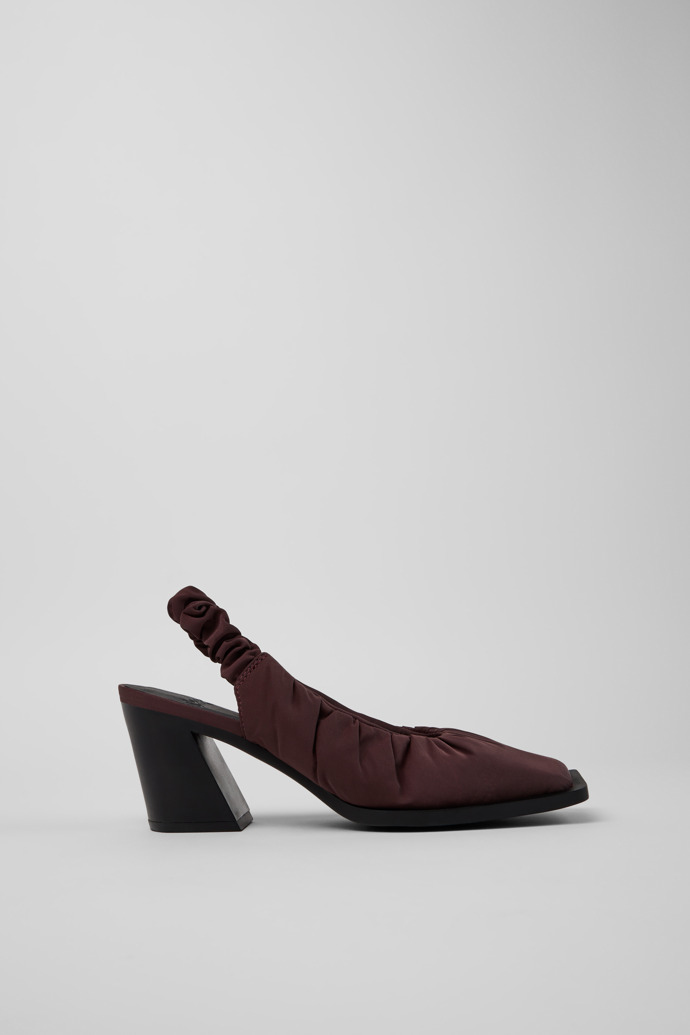 Karole Zapatos semiabiertos de tejido burdeos para mujer.