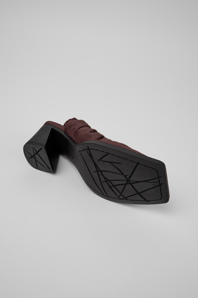 Karole Zapatos semiabiertos de tejido burdeos para mujer.