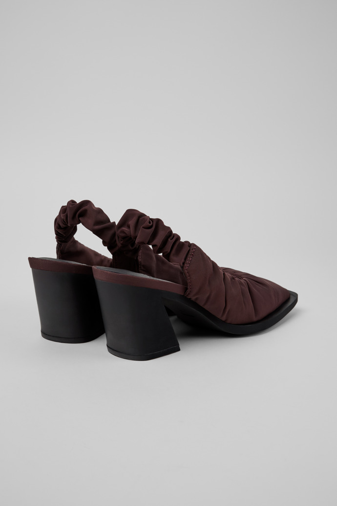 Karole Zapatos semiabiertos de tejido burdeos para mujer.