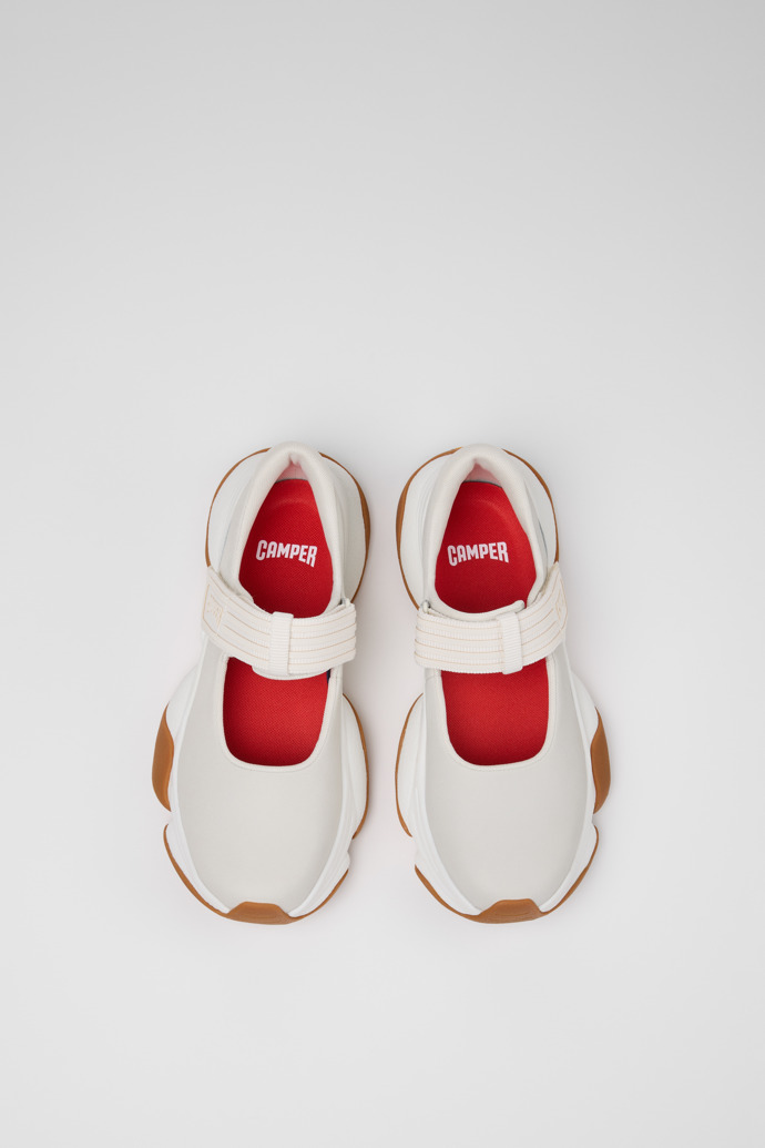 Overhead view of Karst 2 White Leather Sneakers for Women.