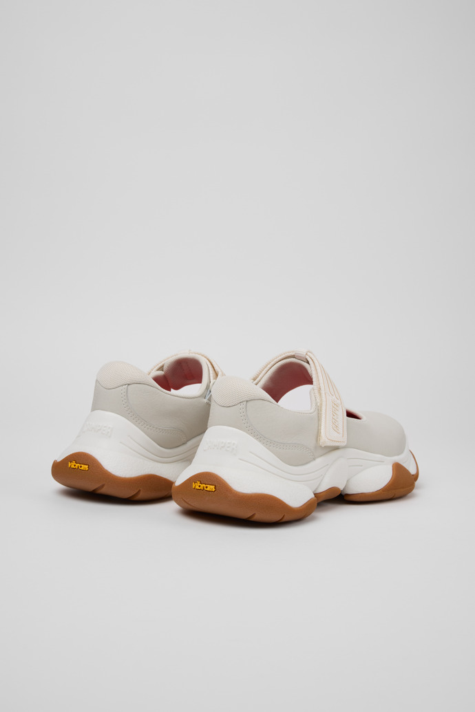 Back view of Karst 2 White Leather Sneakers for Women.