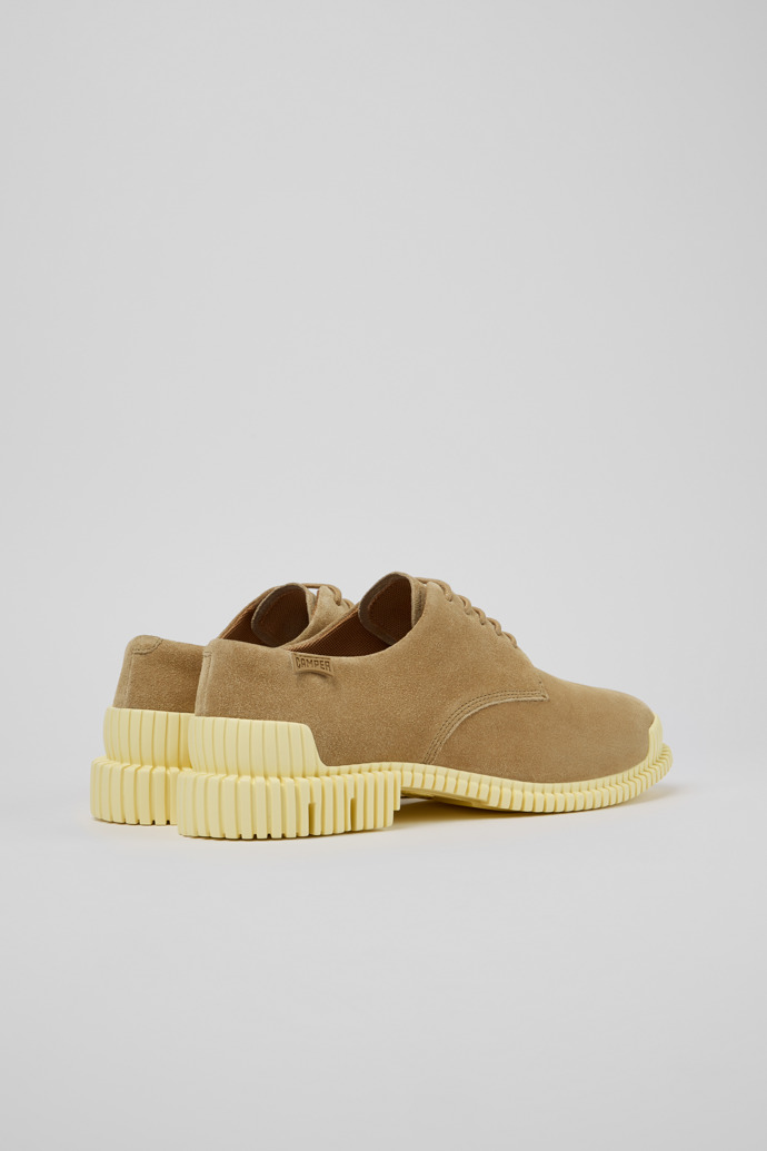 Back view of Pix Brown Suede Leather Shoes for Women.