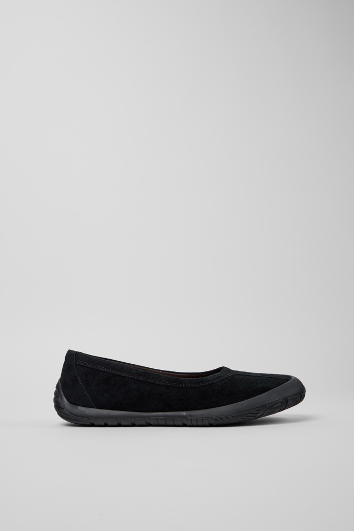 Peu Path Baskets en nubuck noir pour femme.