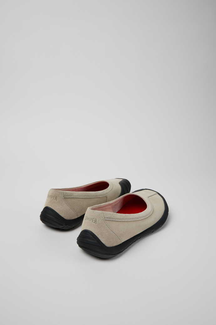 Back view of Peu Path Gray Nubuck Sneakers for Women.