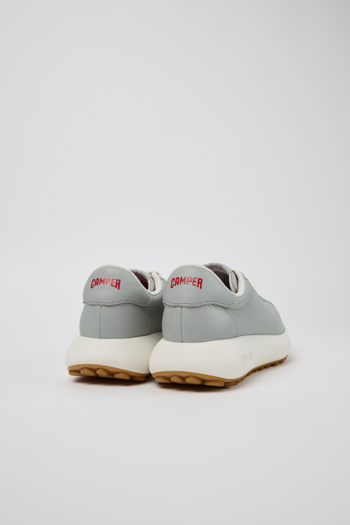 Back view of Pelotas Athens Gray Leather Sneaker for Women.