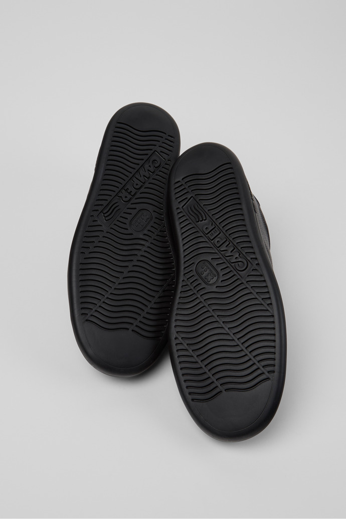 The soles of Runner Black Leather and Nubuck Sneakers for Women.