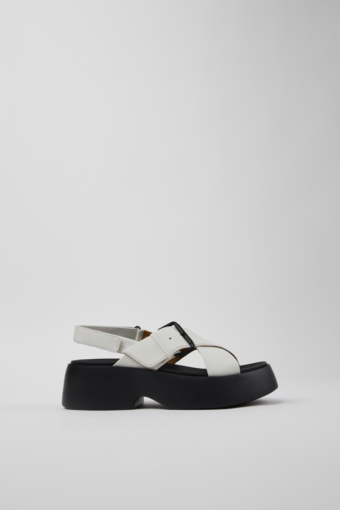 Tasha Weiße Ledersandalen Für Damen.