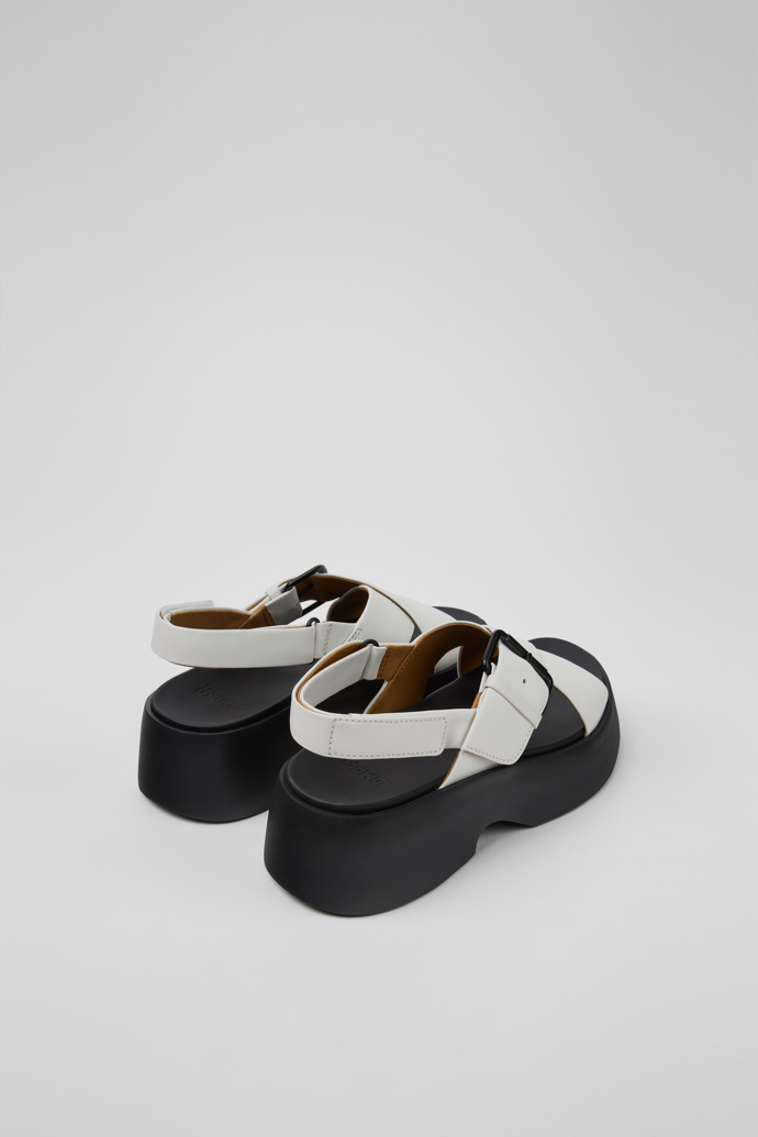 Tasha Weiße Ledersandalen Für Damen.