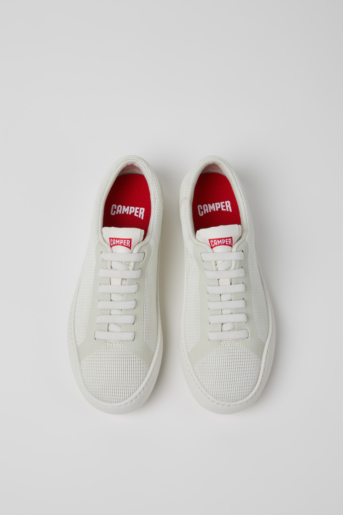 Overhead view of Peu Touring White Recycled Engineered Materials Sneakers for Women.