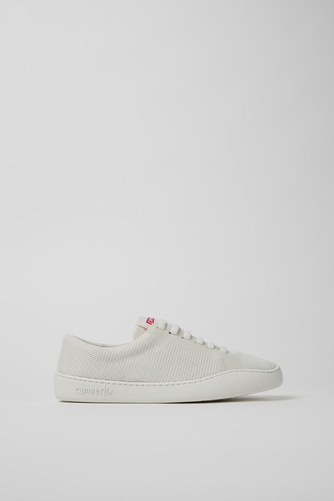 Side view of Peu Touring White Recycled Engineered Materials Sneakers for Women.