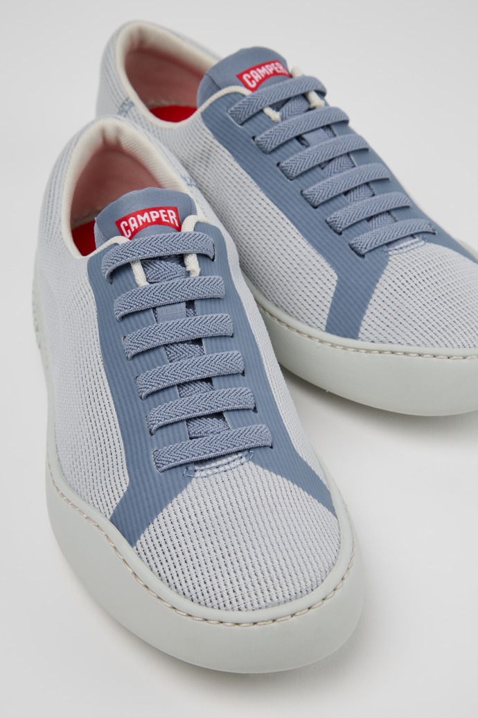 Close-up view of Peu Touring Blue Engineered Materials Sneakers for Women.