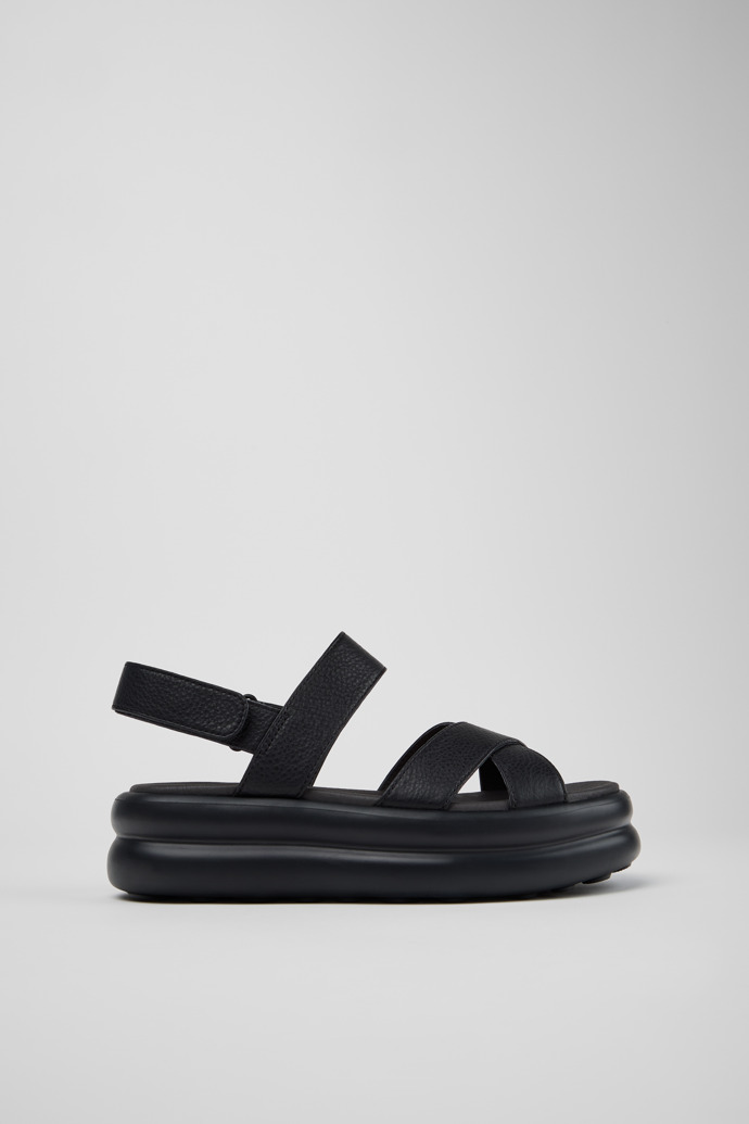 Pelotas Flota Up Sandalias de piel negras para mujer.