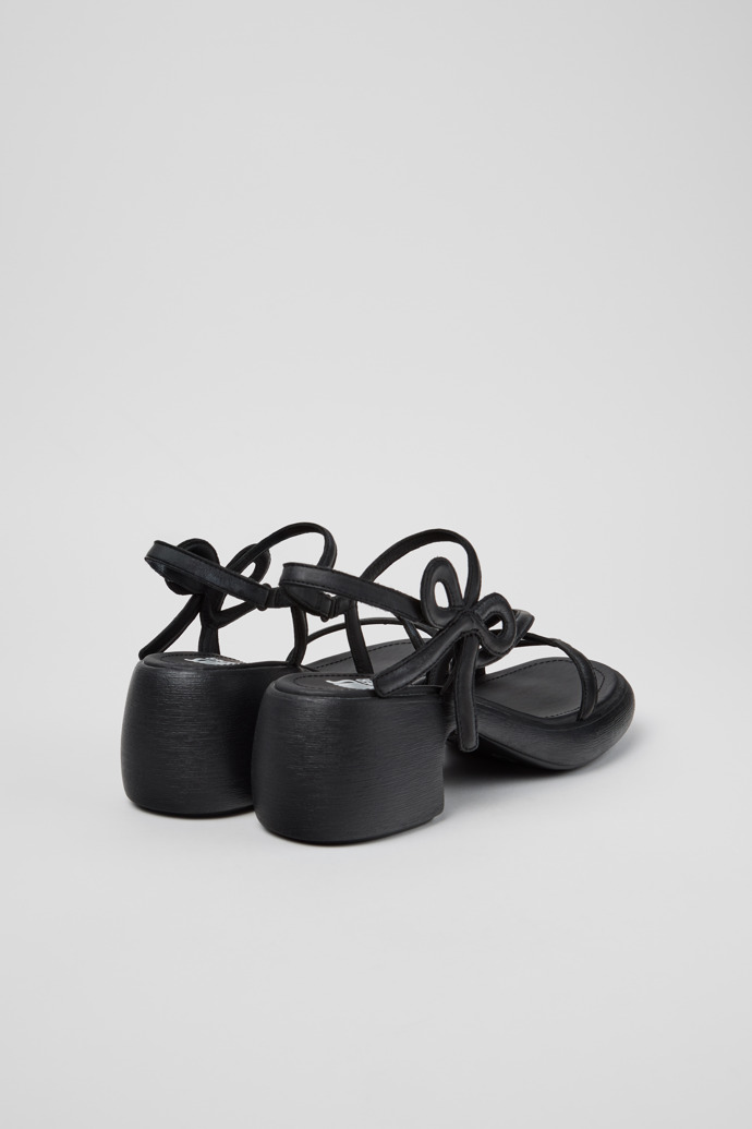 Twins Sandali in pelle nera Da donna.