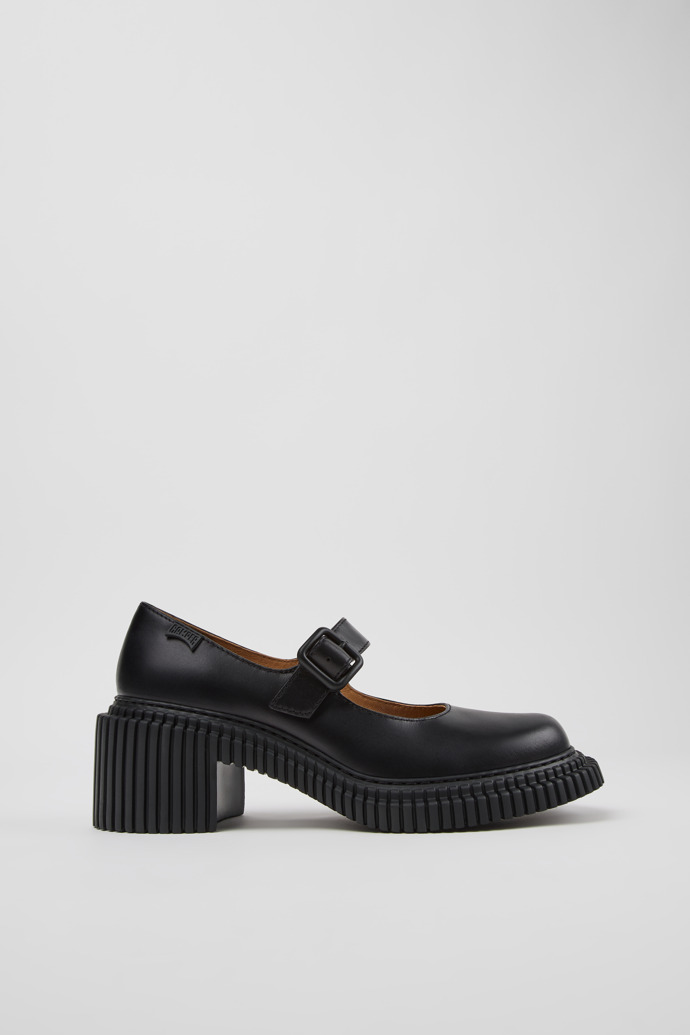 Pix London Mocasines de piel negros para mujer.