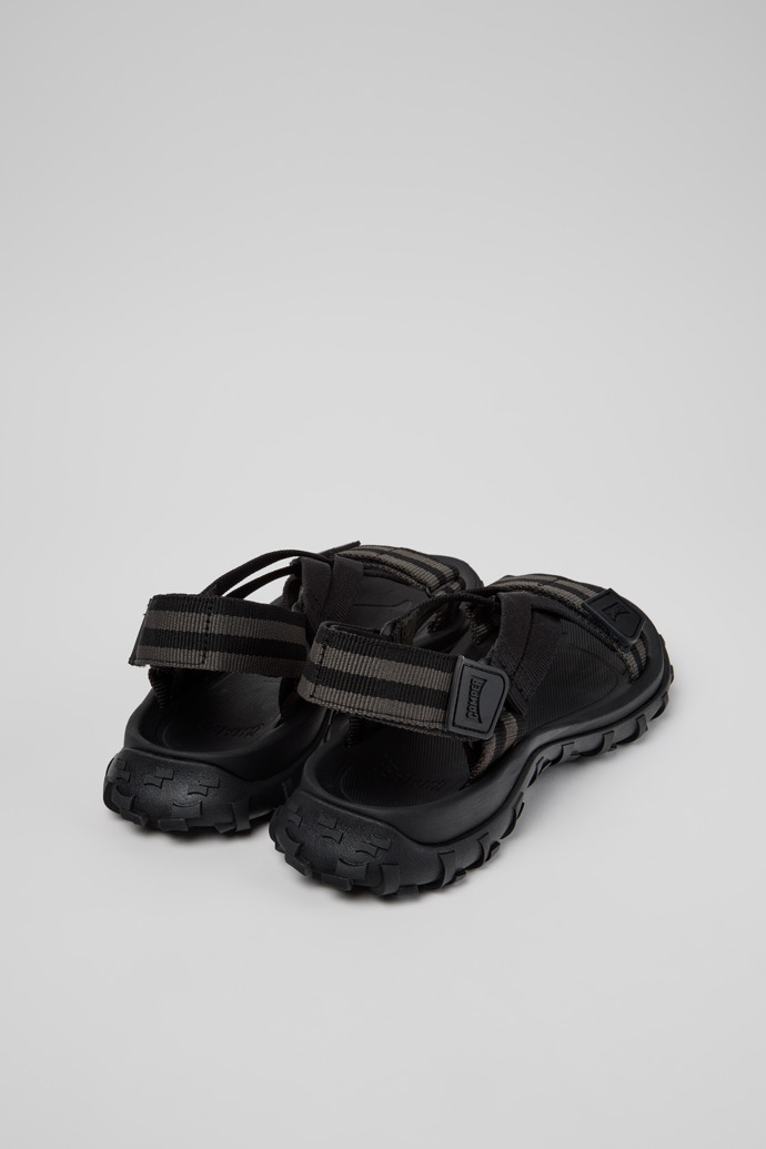 Back view of Drift Trail Sandal Black Textile Sandals for Women.