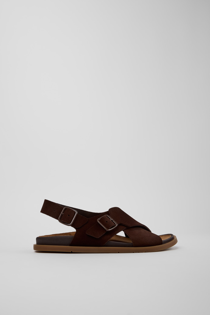 Lluc Sandal Sandalias de ante marrones para mujer.
