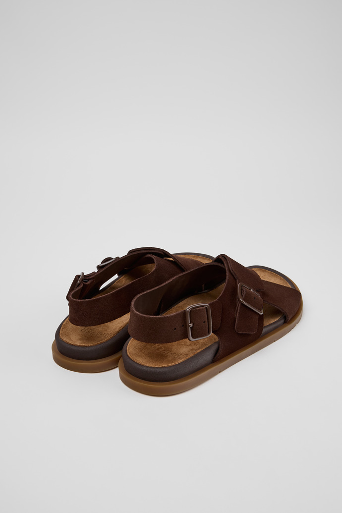 Lluc Sandal Sandalias de ante marrones para mujer.
