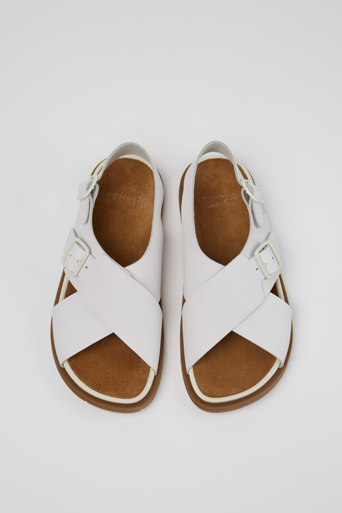 Lluc Sandal Sandali in pelle bianchi Da donna.